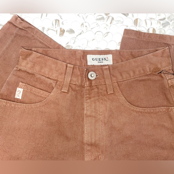 Women’s brown Guess (original fit) Narrow Leg high-waisted jeans size 24 - Picture 6 of 7